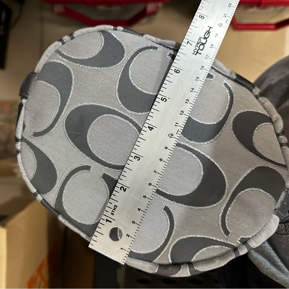 COACH Poppy Signature Lurex Drawstring Tote - Picture 5 of 6